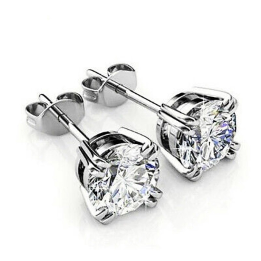 Sterling silver stud earrings earrings (NEW)